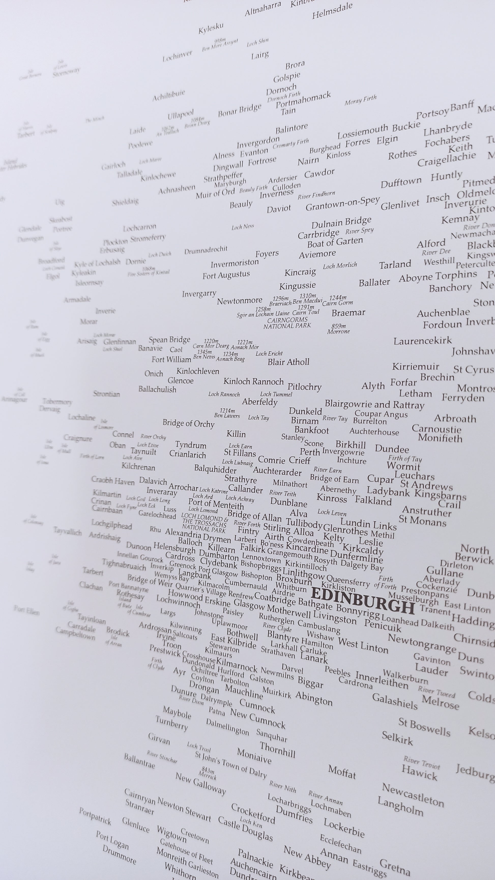 Mapa de Escocia Edimburgo