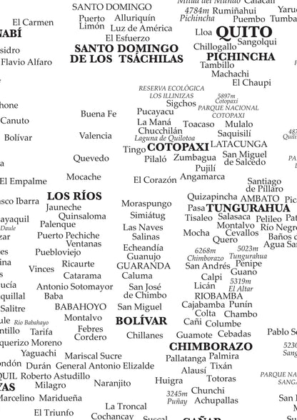 Mapa de Ecuador con ciudades