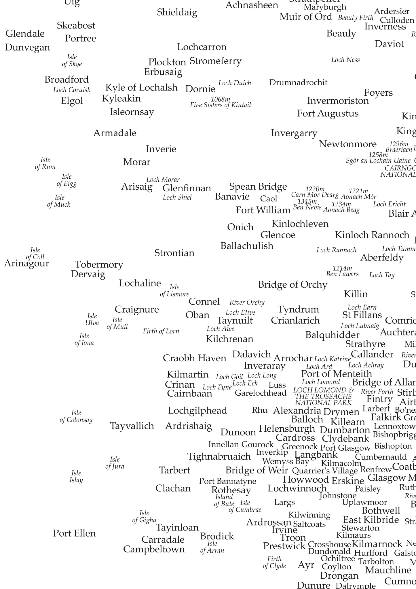 Mapa de Escocia