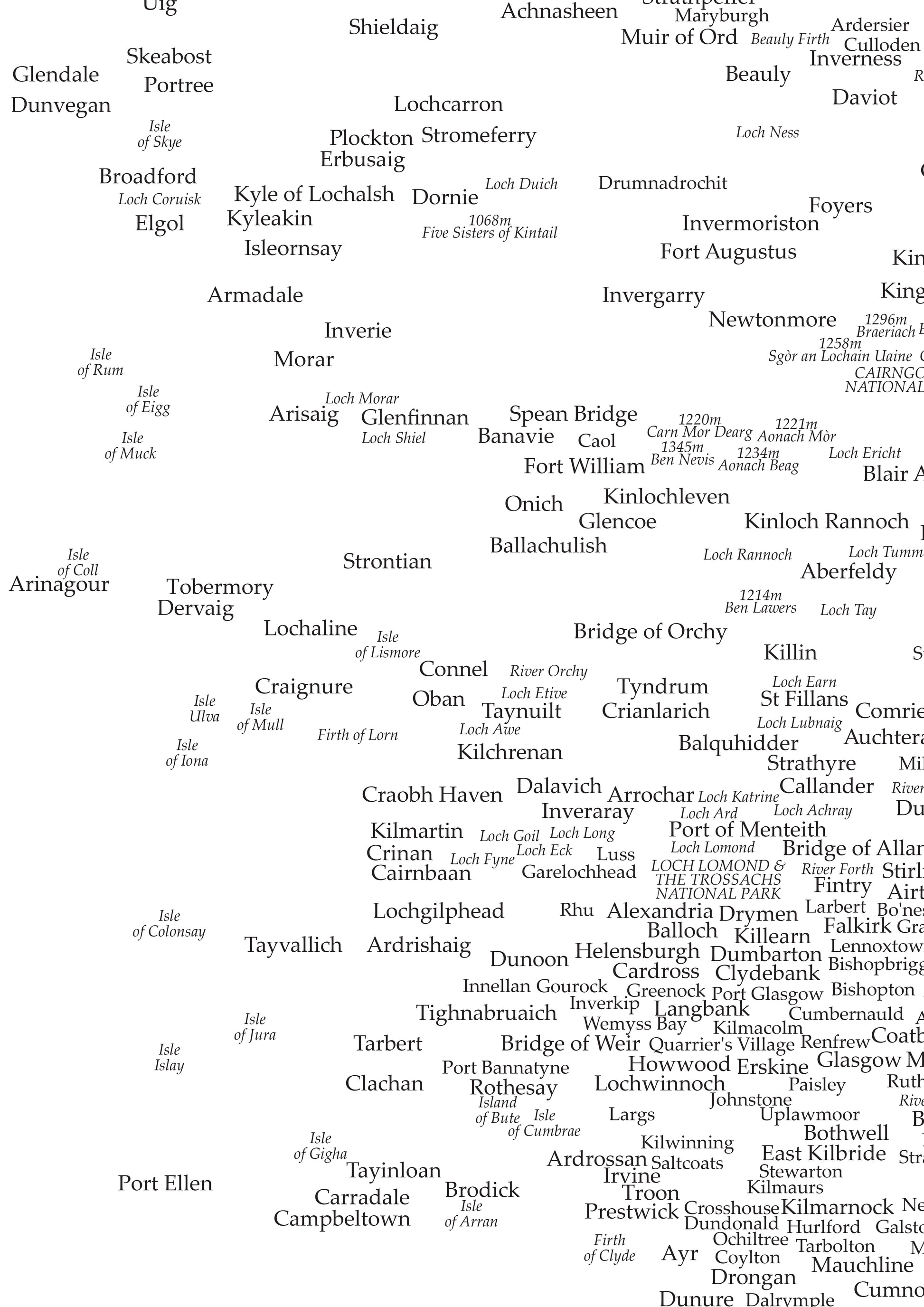 Mapa de Escocia