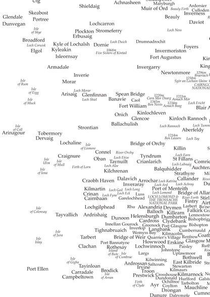 Mapa de Escocia