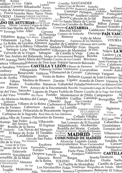 Mapa de España Madrid Castilla y León