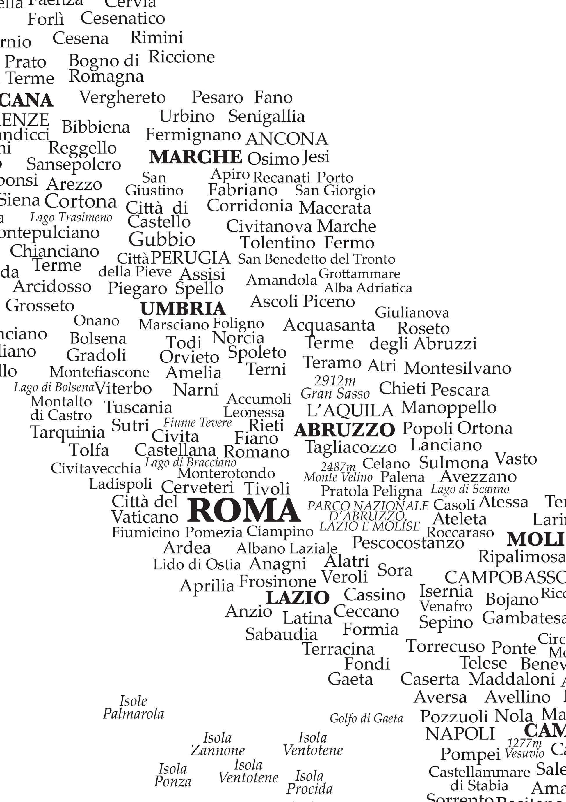 Mapa de Italia Roma