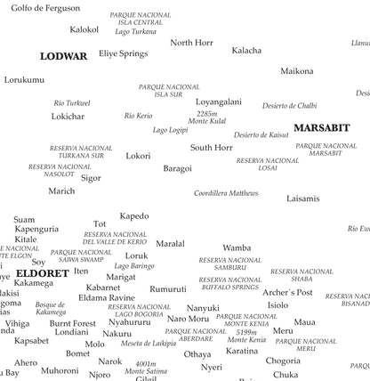 Mapa de Kenia