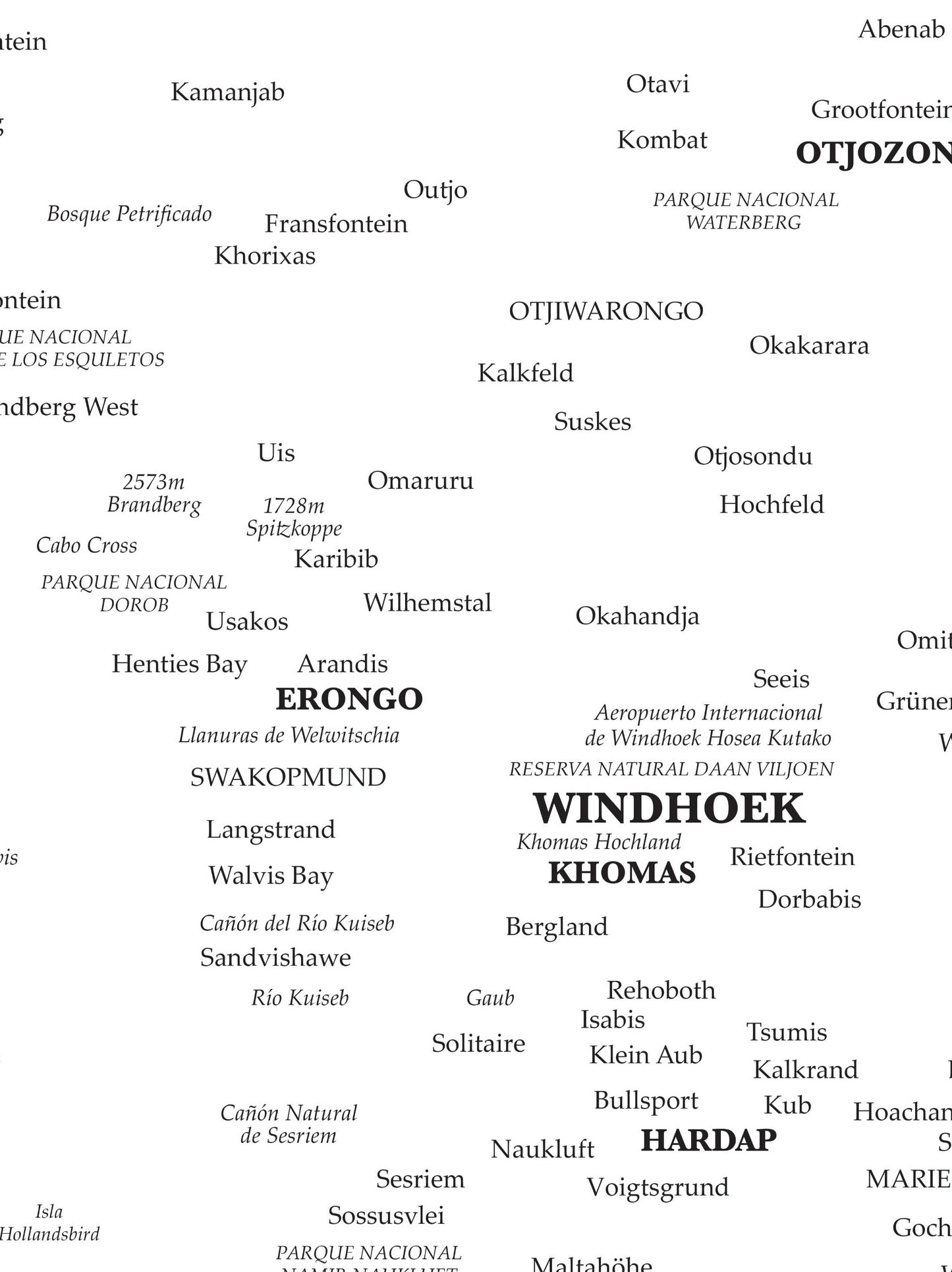 Mapa de Namibia Windhoek